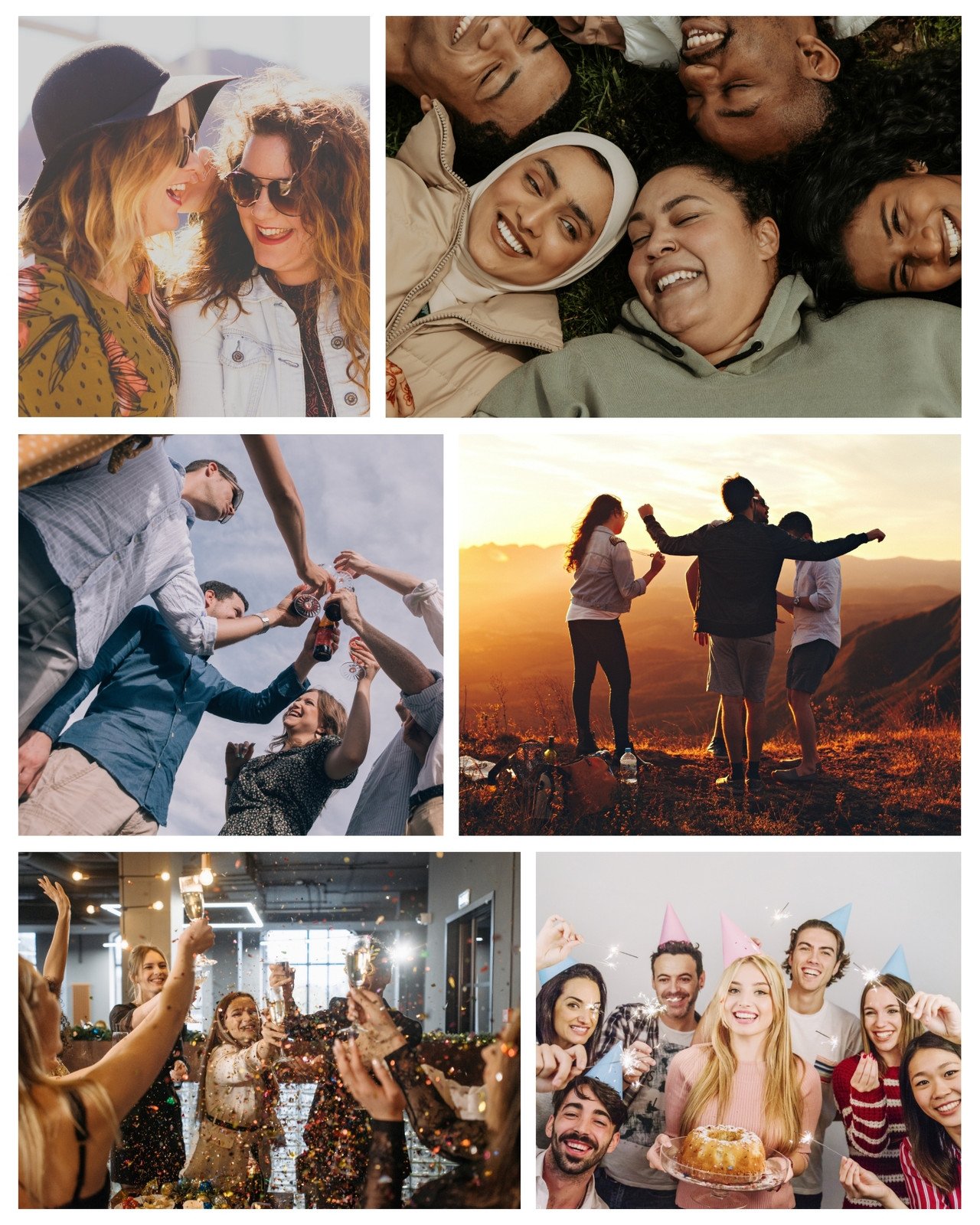 Modern Aesthetic Photo Collage Of Memories With Friends Instagram Post