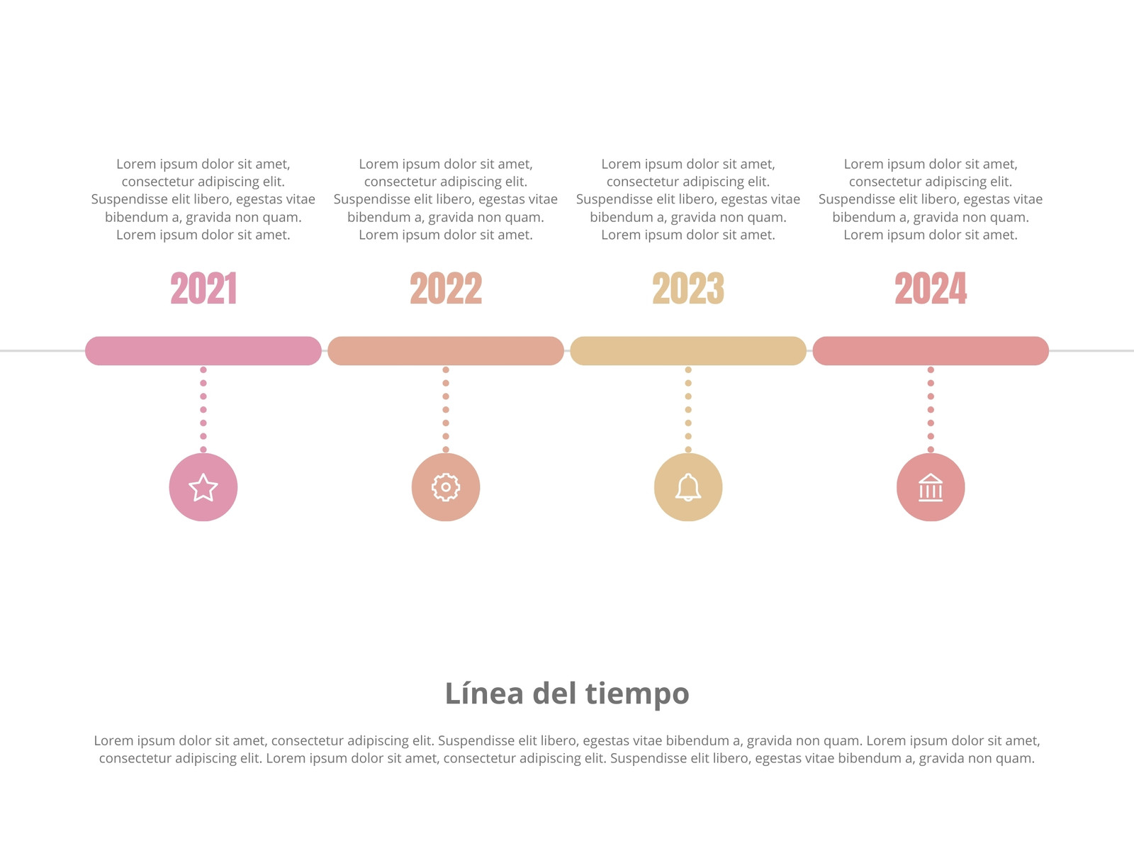 Gráfico Línea del tiempo iconos Creativo Rosa
