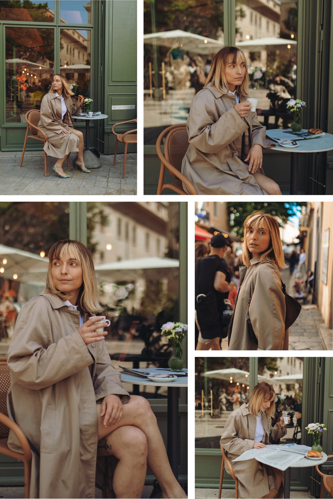 Collage de Fotos Mujer Moda Creativo Ordenado Colores Pastel