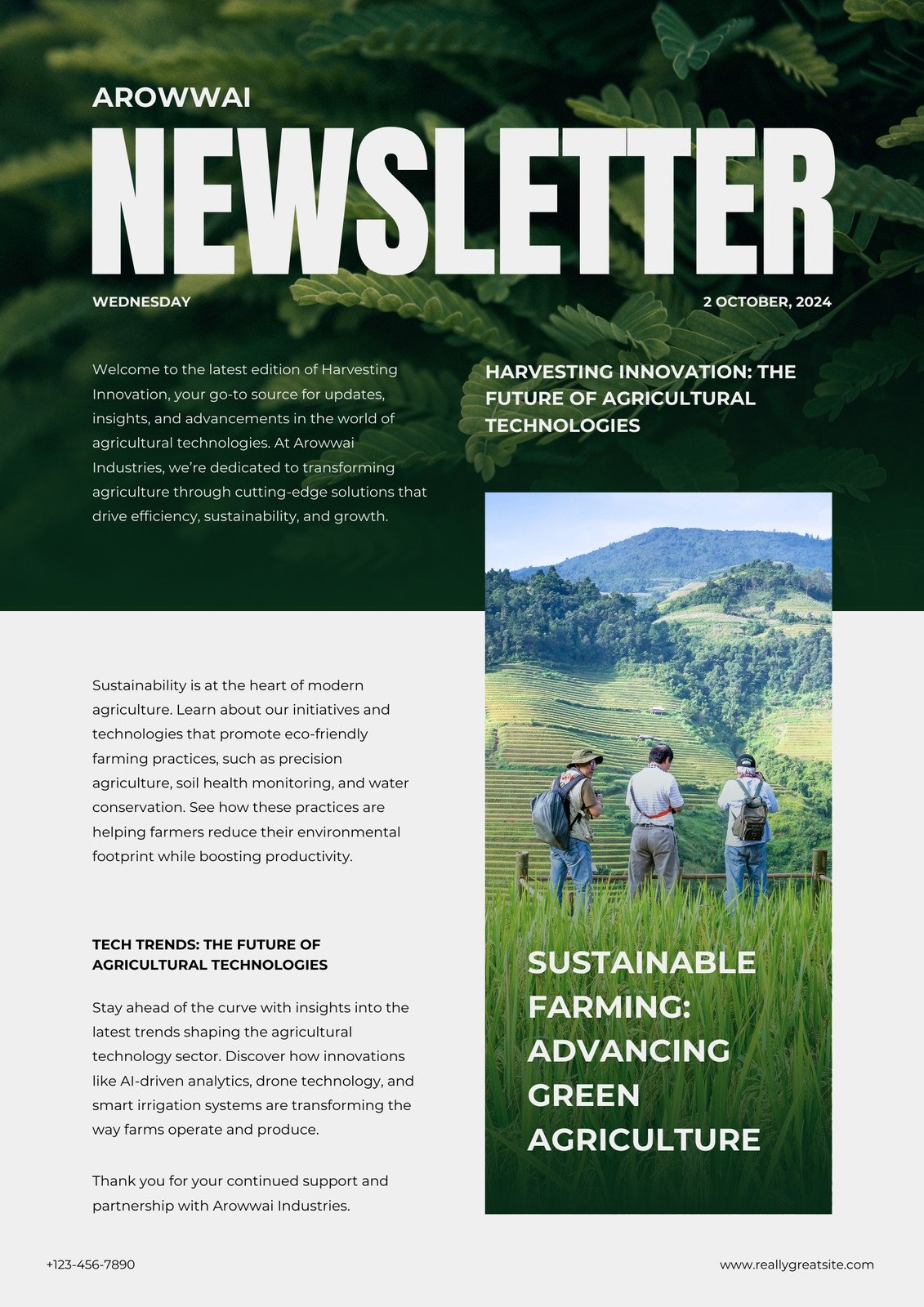 Green Minimalist Company Newsletter