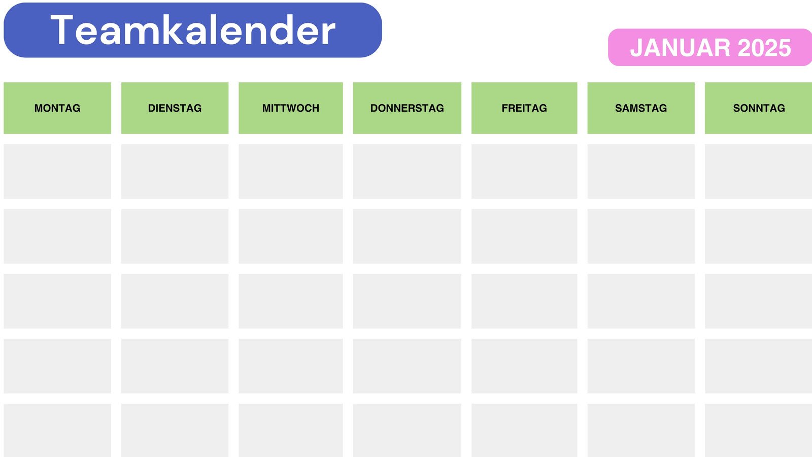 Blau Rosa Abstand Farbblöcke Stil Kalender Planung Whiteboard