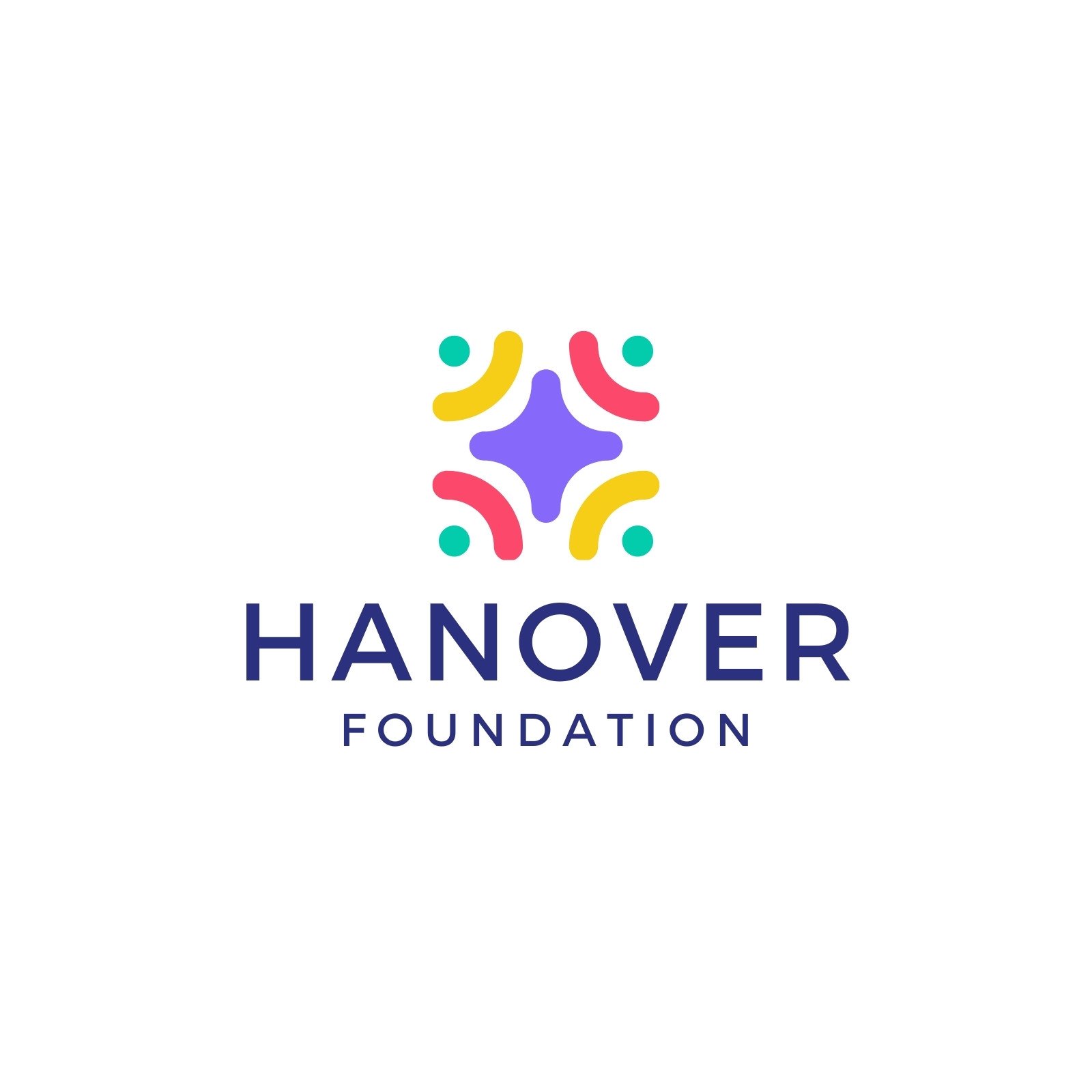 Colorful Modern Minimalist Foundation Logo