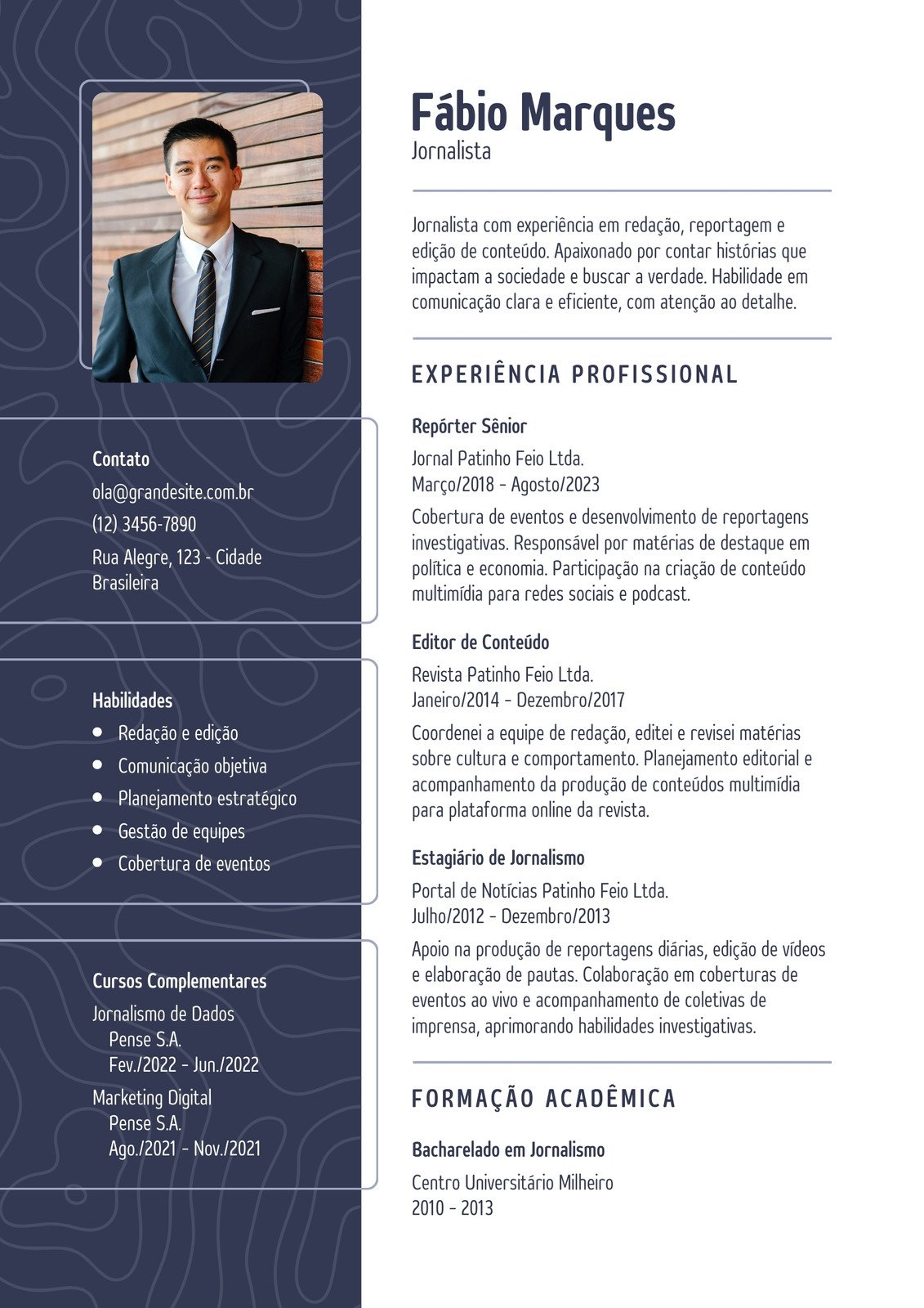 Currículo com textura colorido azul verde rosa amarelo