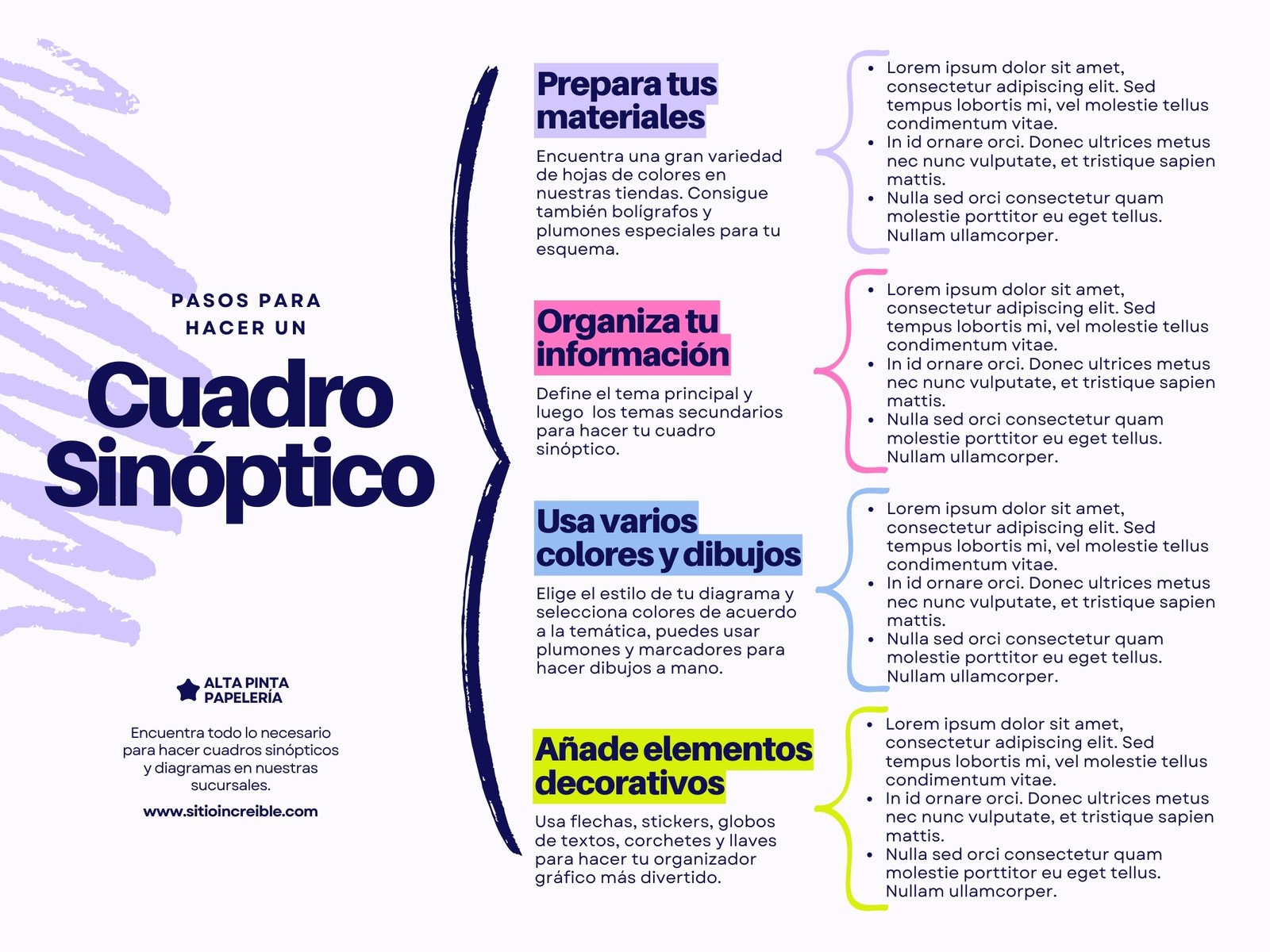 Grafico Cuadro Sinoptico Sencillo Azul Morado