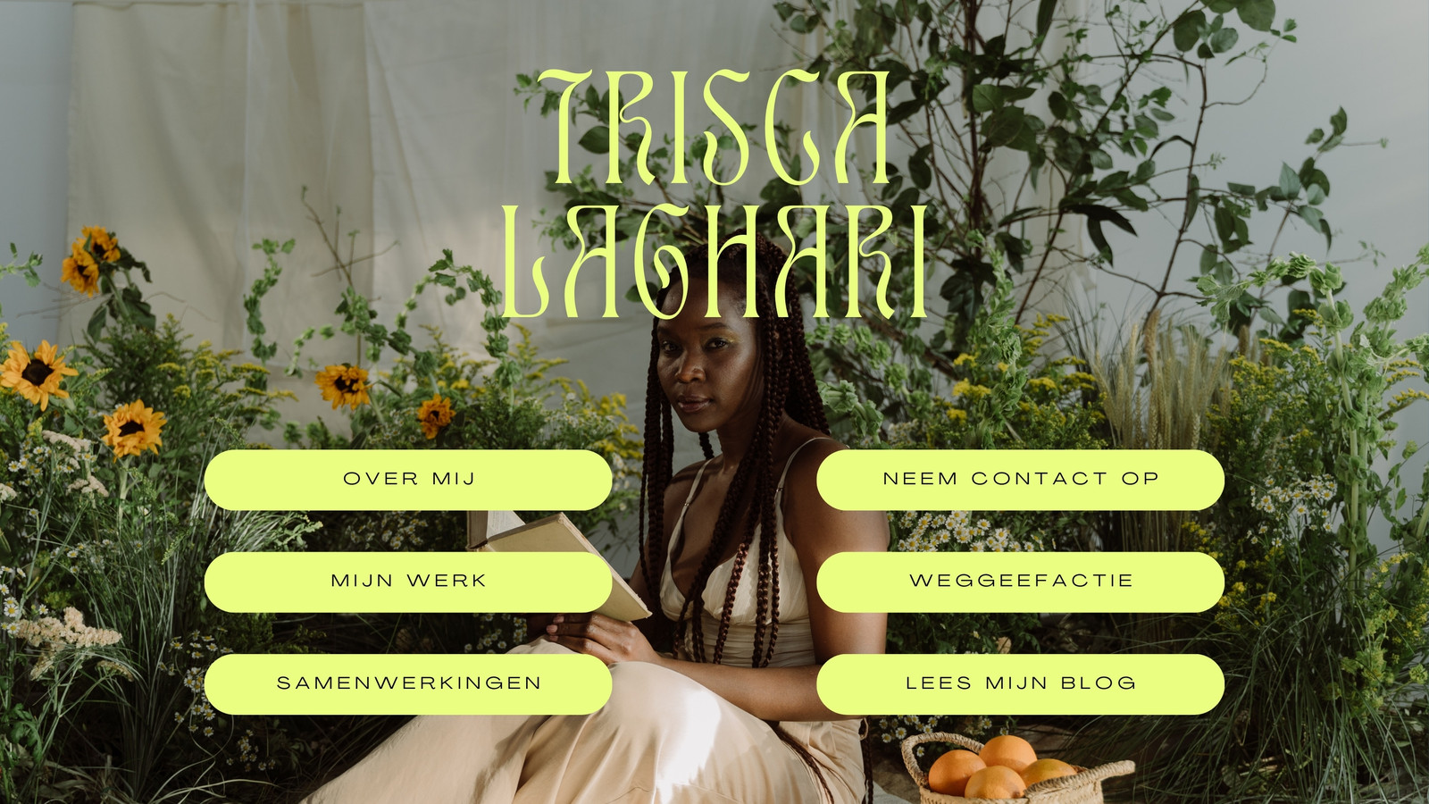 Neongeel en Fotografische Stijl Blogger Bio-link Website
