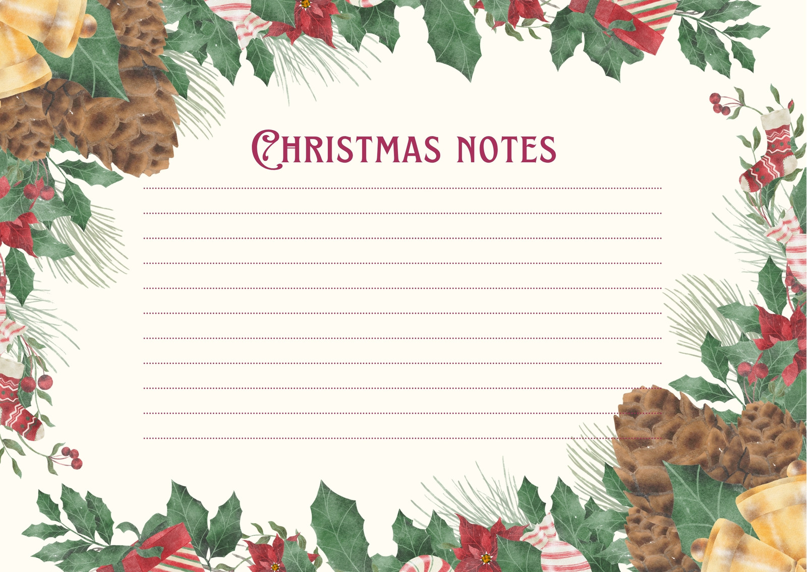 Page 2 - Customize 81+ Christmas Note Card Templates Online - Canva