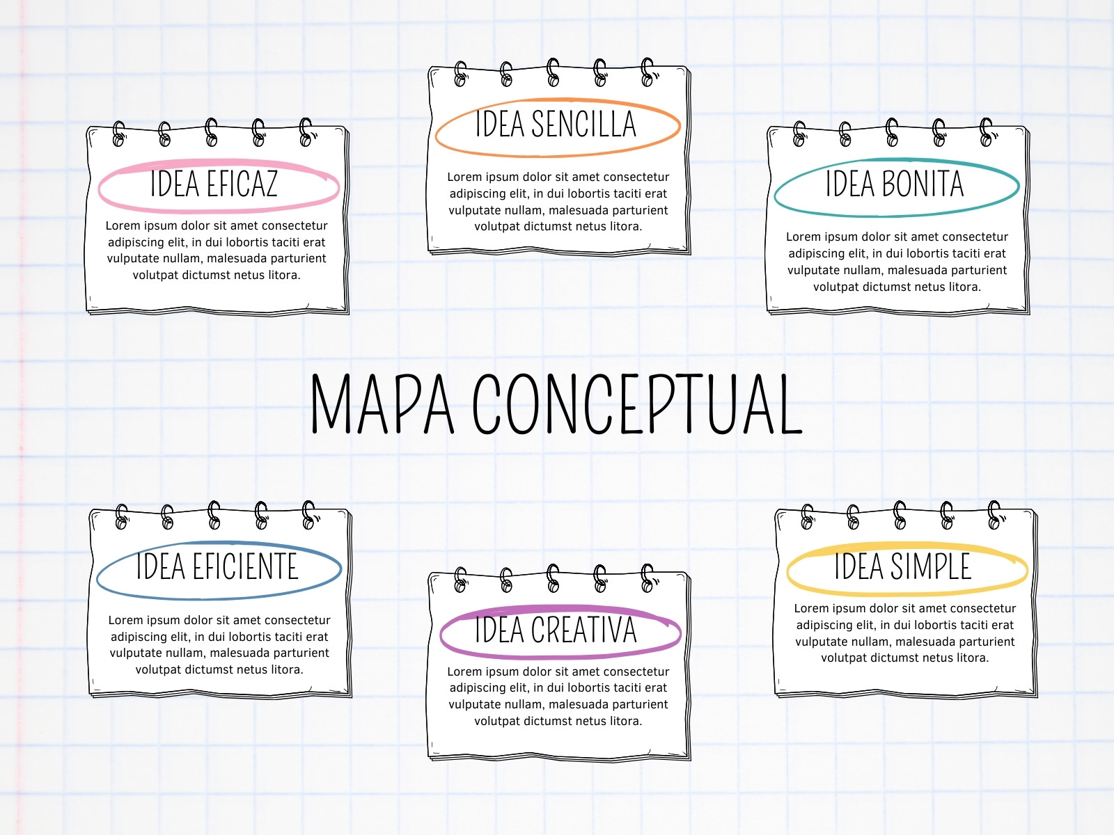 Grafico Mapa Conceptual Esquema Idea Creativo Multicolor