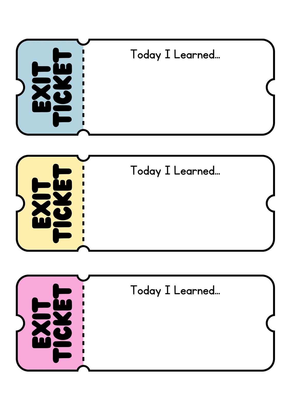 c lip art of exit ticket Free printable exit ticket templates you can customize