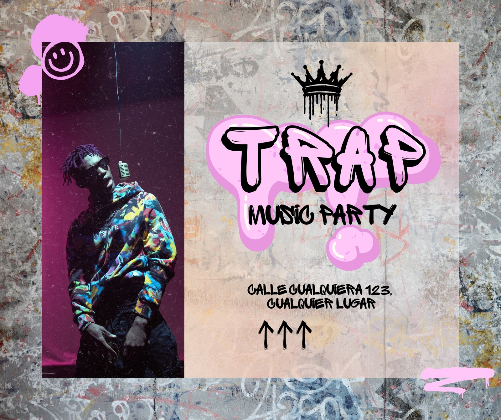 post de Facebook Fiesta música Trap urbano