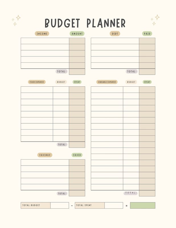 Free and customizable budget templates | Canva