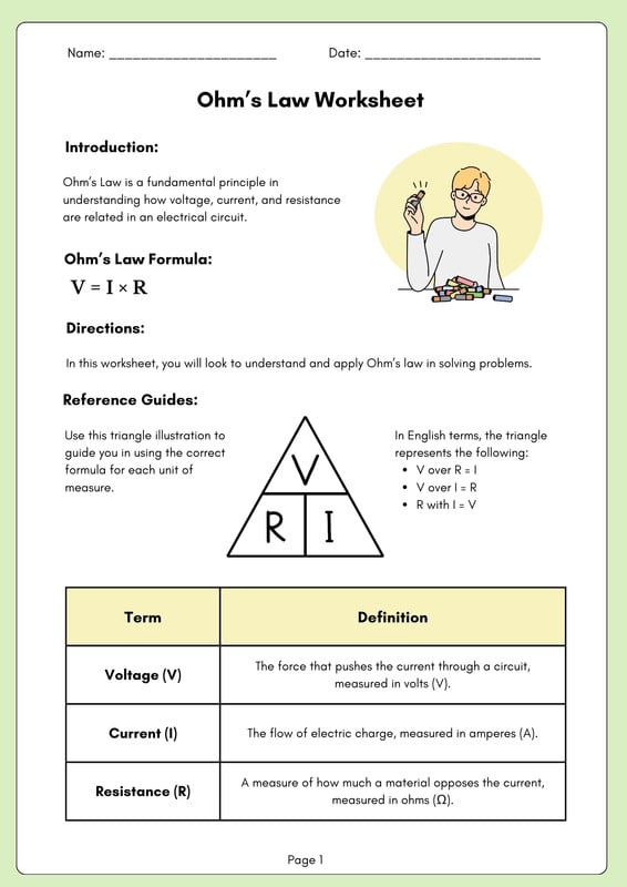 Introduction To Chemistry Worksheet