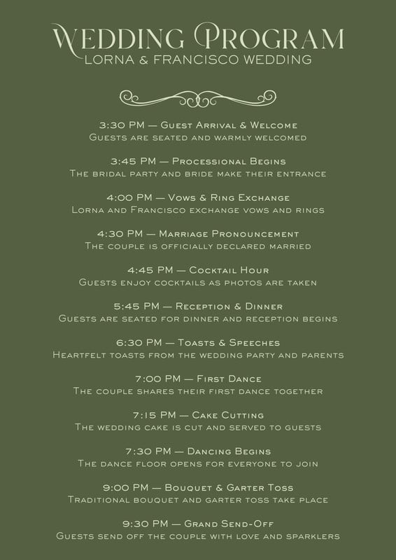 Filipino Event Programs Pinoy Wedding Program Sample Helping Pinoy Program By Coach Romar