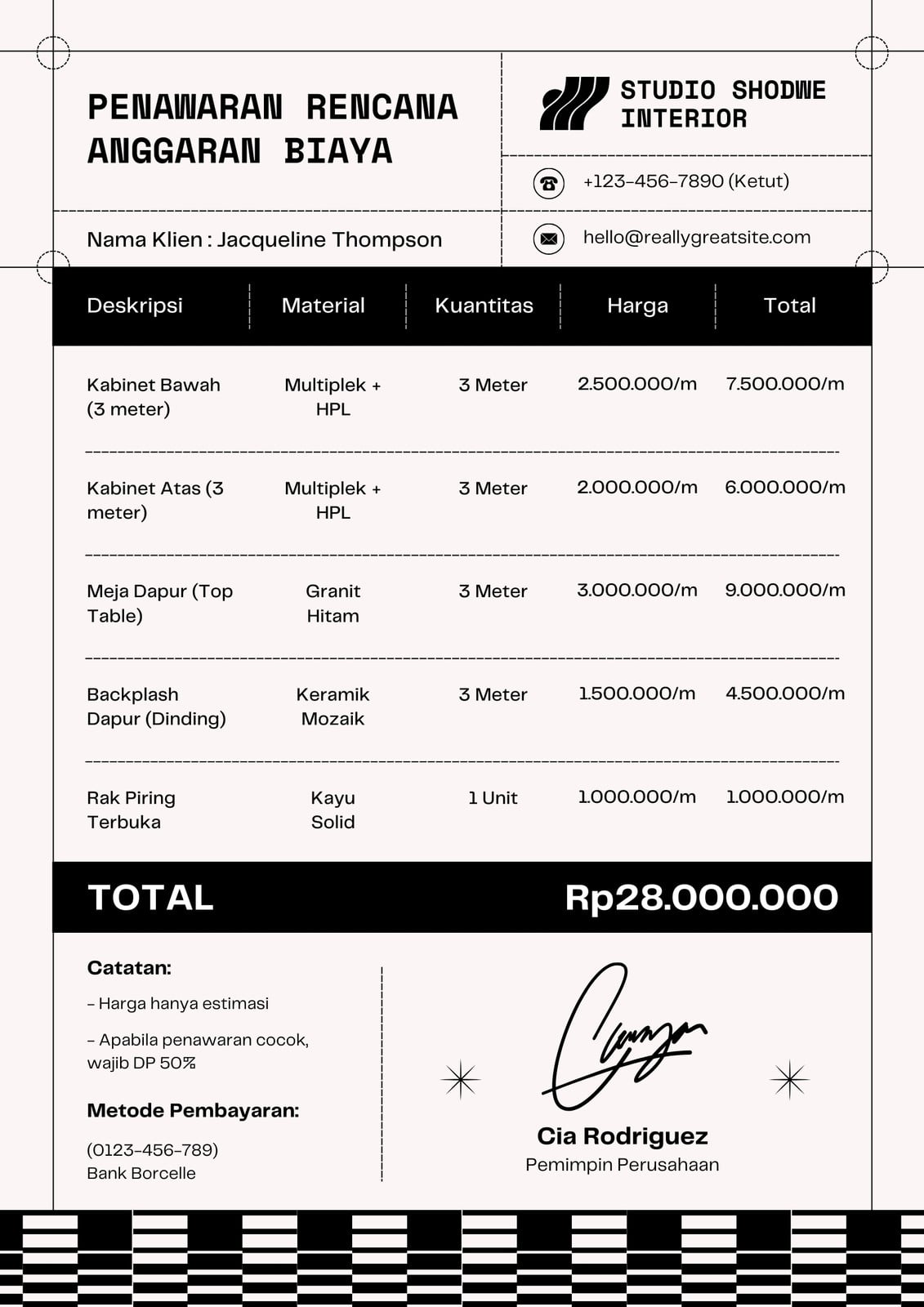 Gratis desain contoh anggaran - Canva