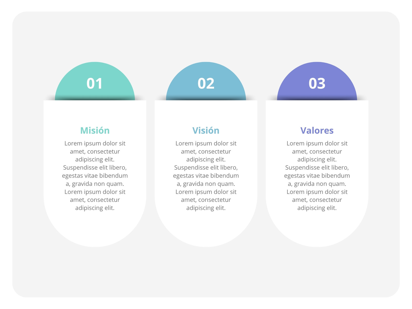 Gráfico Misión visión y valores Profesional Azul
