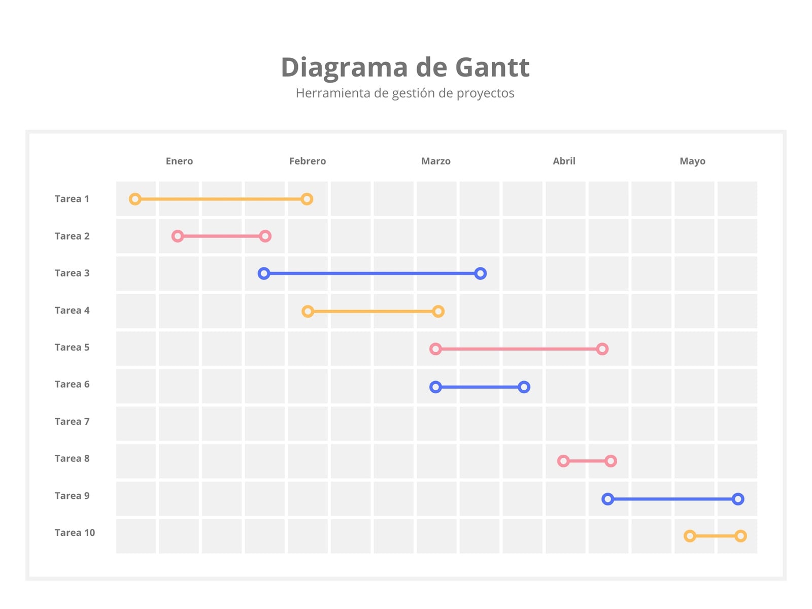 Gráfico Diagrama de Gantt Profesional Gris