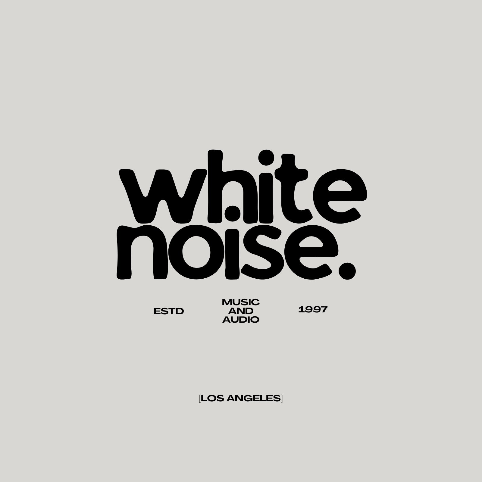 White and Black Simple Minimalist Typography Music & Audio Logo 