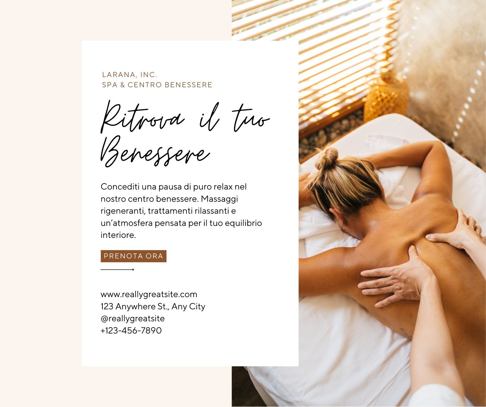 Bianco Semplice Spa e Centro Benessere Post di Facebook