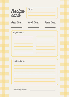Free, custom printable recipe card templates online | Canva