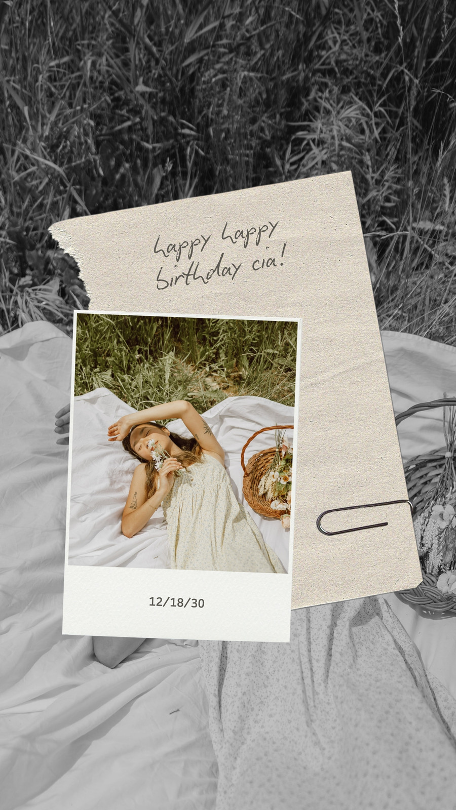 If you love scrapbook layouts but want something more neutral, this one is easy to make your own.