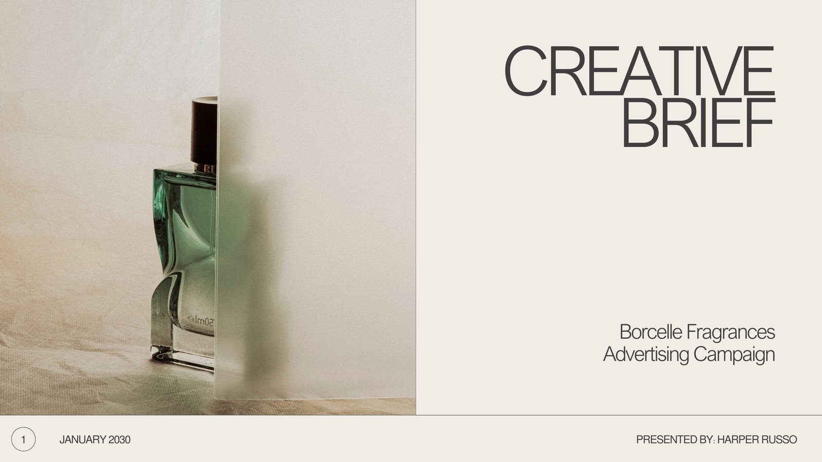 Beige Minimalist Ad Campaign Creative Brief Presentation