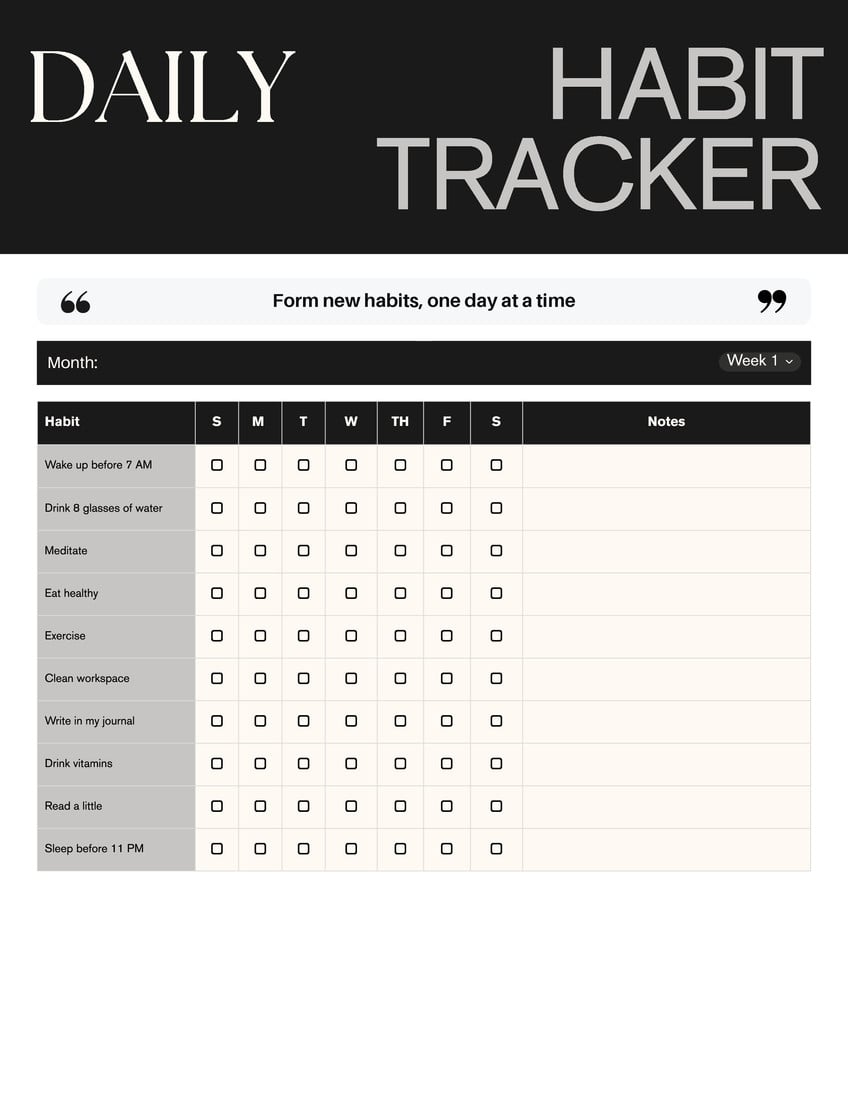 Page 2 - Free and customizable tracker templates