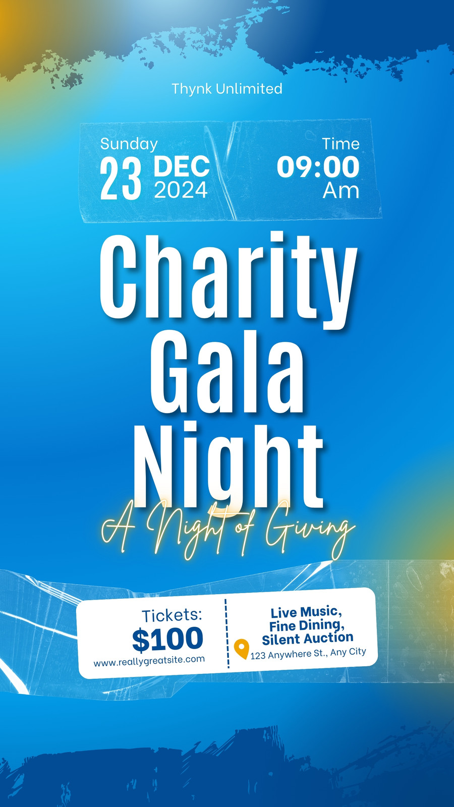 Blue and White Organic Gala Event Instagram Story