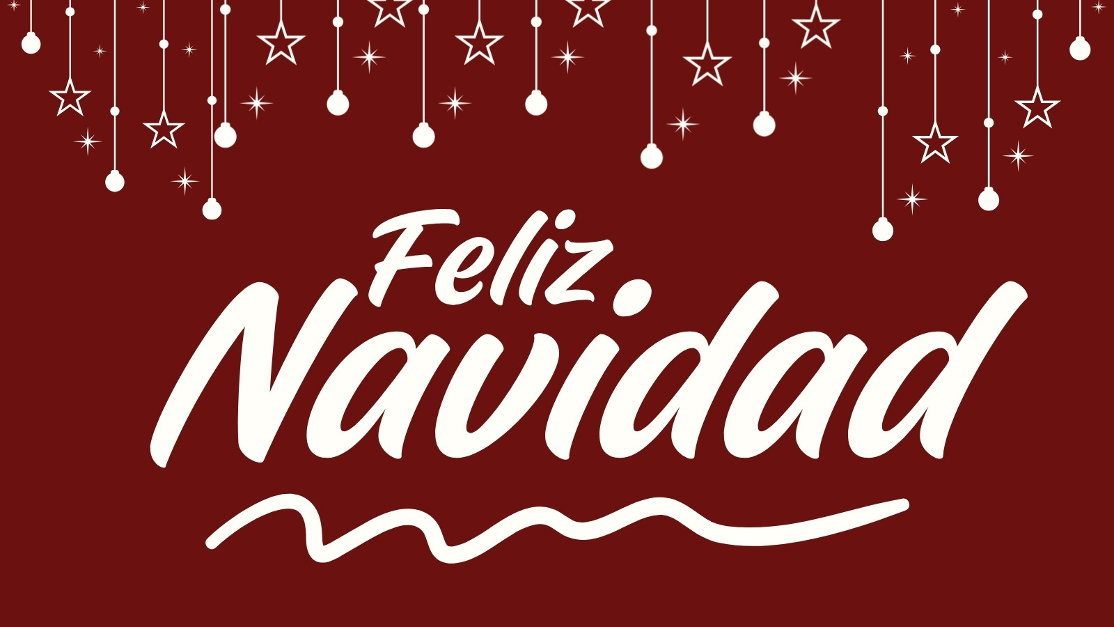 Fondo de Pantalla Ordenador Escritorio Feliz Navidad Minimalista Elegante Clásico Rojo