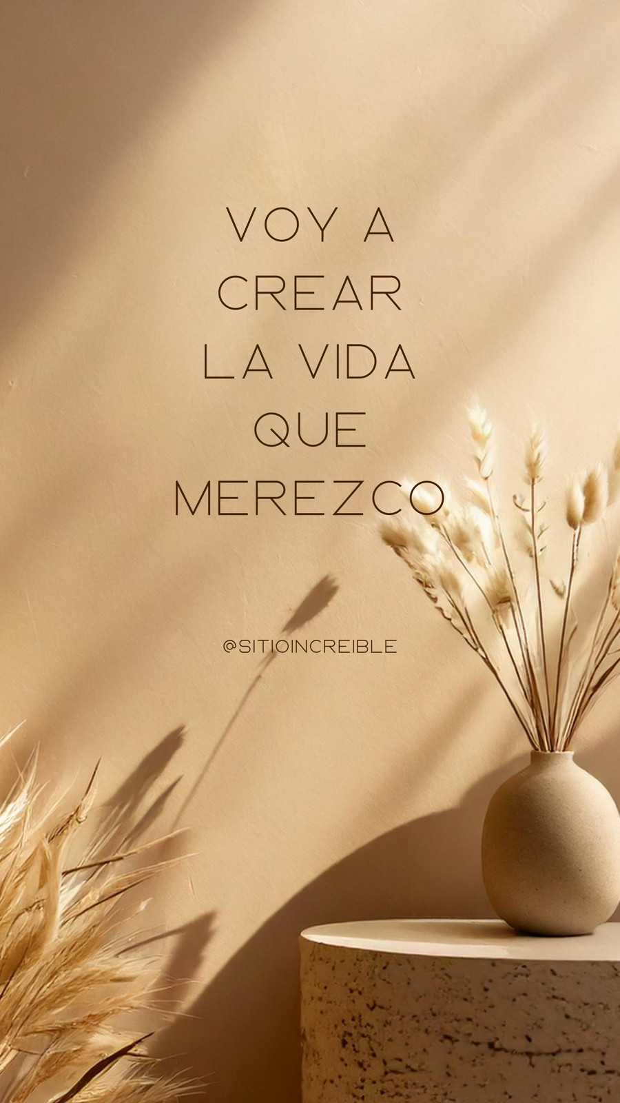 Historia de Instagram Frase Positiva Natural Beige