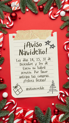 Plantillas Mensajes navideños - Gratis y editables - Canva