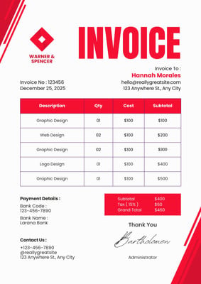 Invoice - Jeplate Creative - Canva