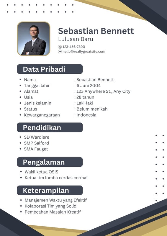 Lamar Kerja Idaman dengan Contoh CV Resume Menarik - Canva