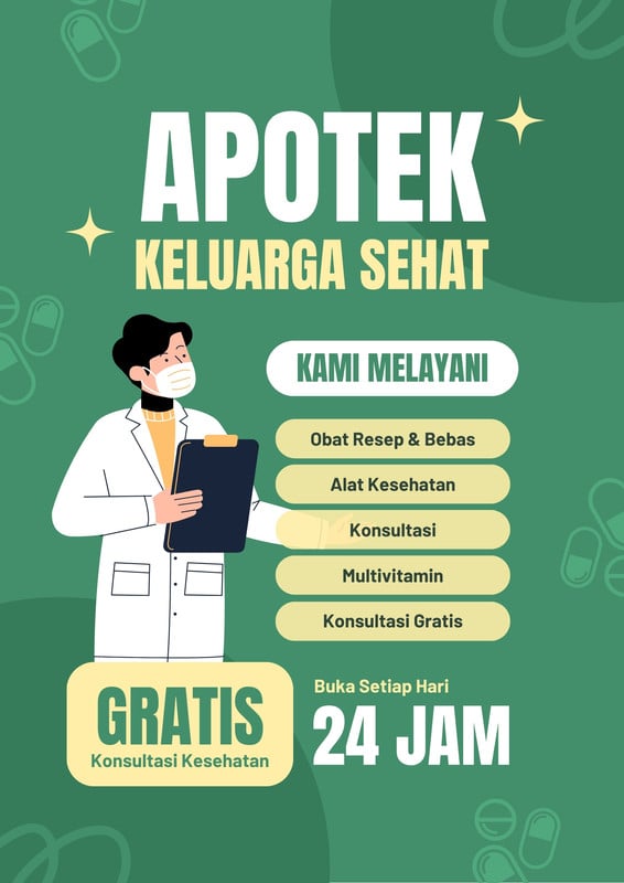 Gratis Contoh Template Poster Obat Siap Edit | Canva