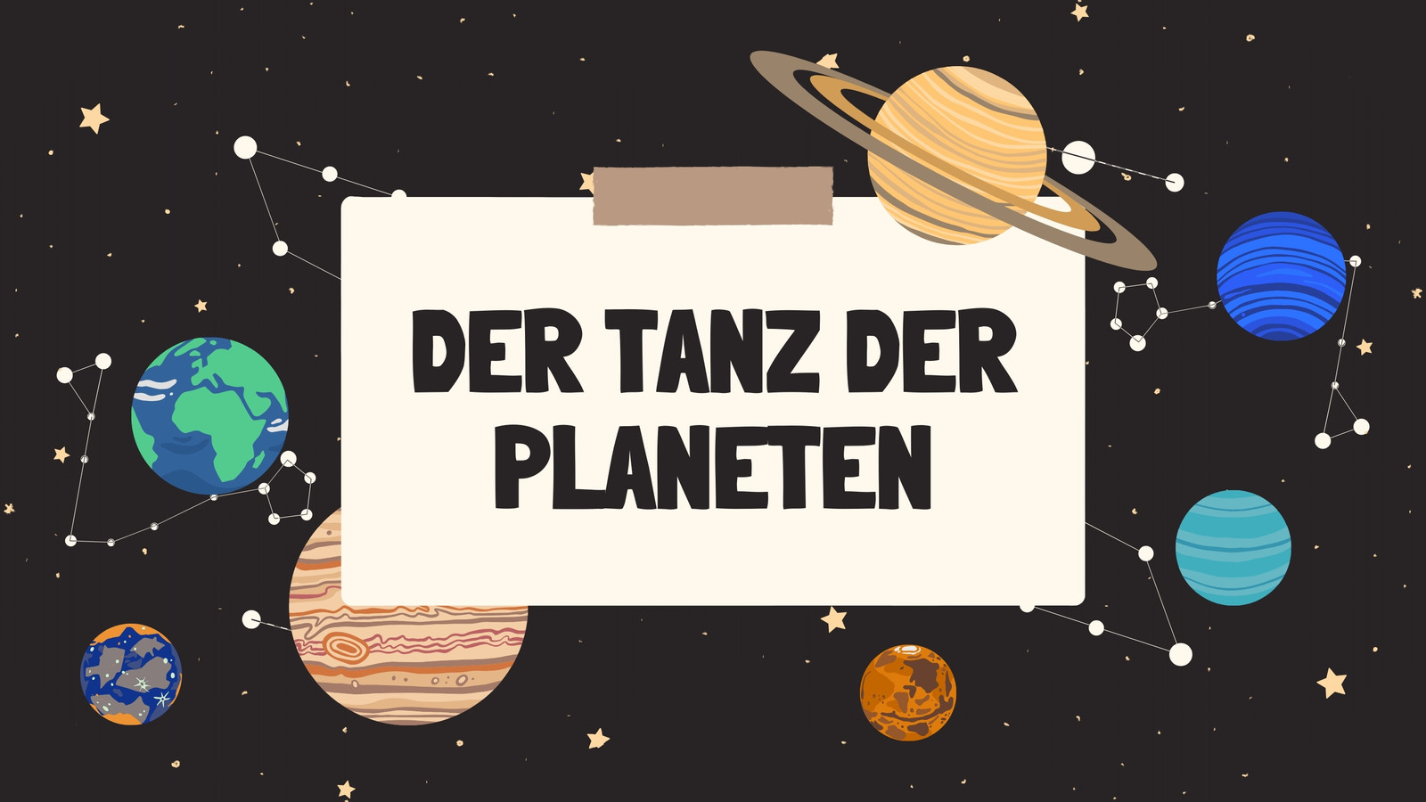 Flache Grafik Flacher Cartoon-Stil Der Tanz der Planeten Lehrreich Video Lehrvideo Flache Grafik Flacher Cartoon-Stil Der Tanz der Planeten Lehrreich Video Lehrvideo