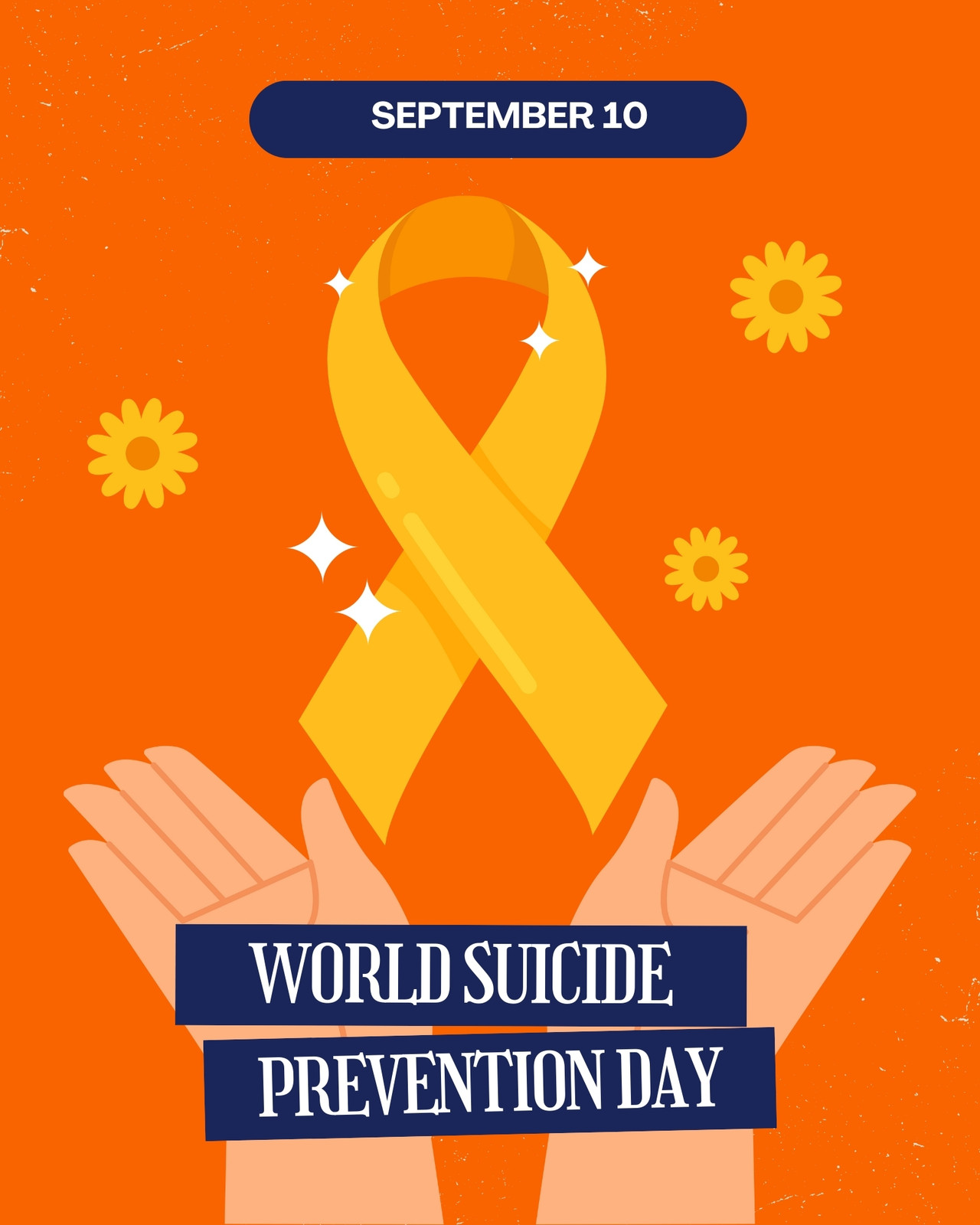 Orange Blue Illustrative World Suicide Prevention Day Instagram Post
