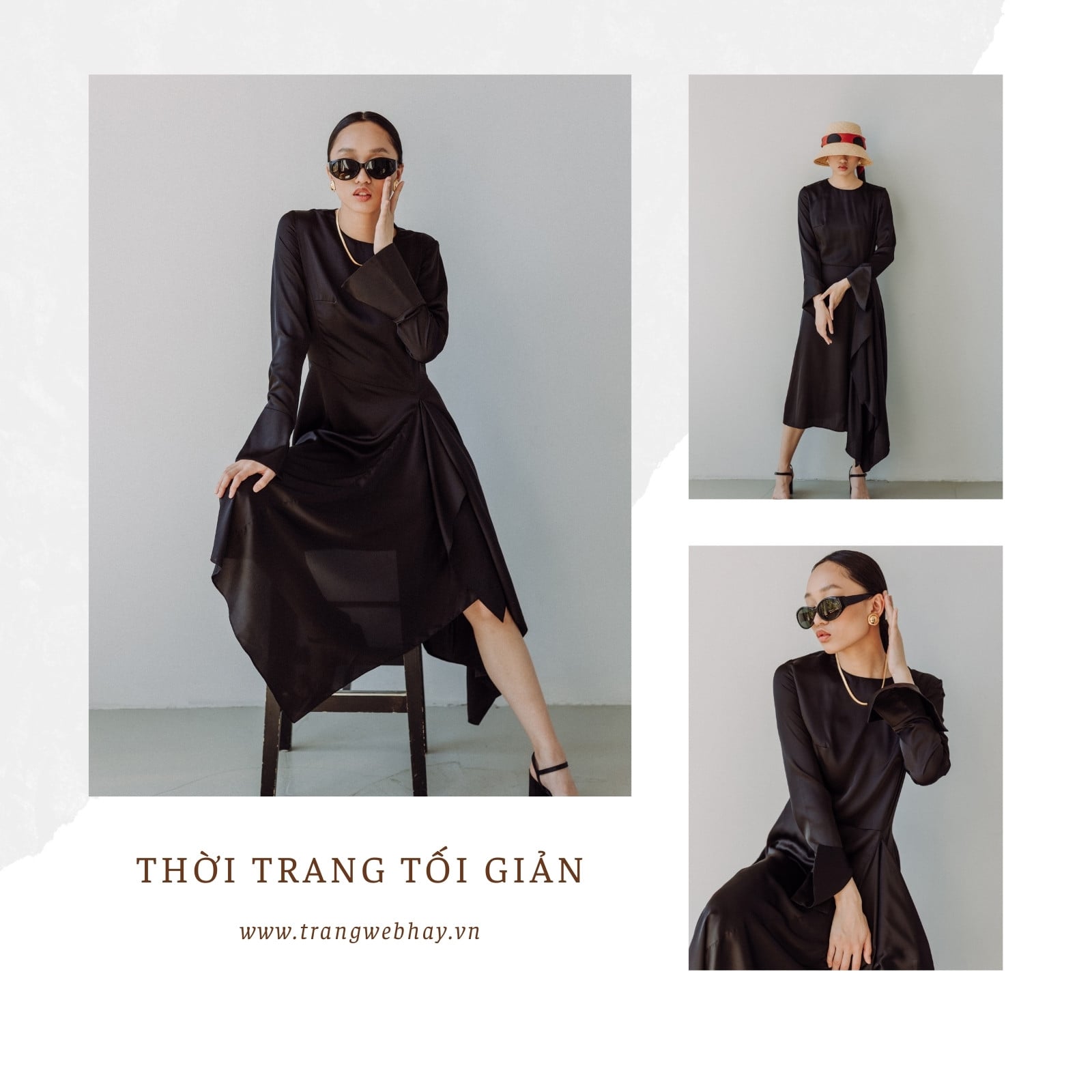 Mẫu bài đăng Instagram thời trang ảnh ghép trắng đen Mẫu bài đăng Instagram thời trang ảnh ghép trắng đen