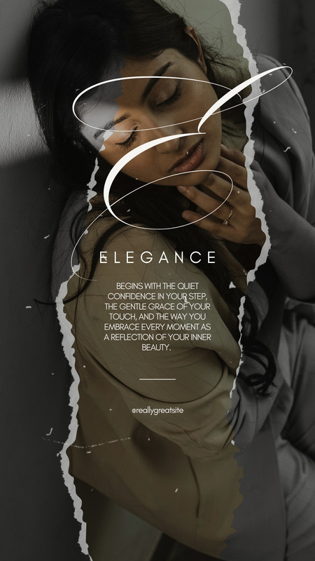 Free Black White Elegant Aesthetic Minimalist Quote Scrapbook Photo Instagram Story Canva template