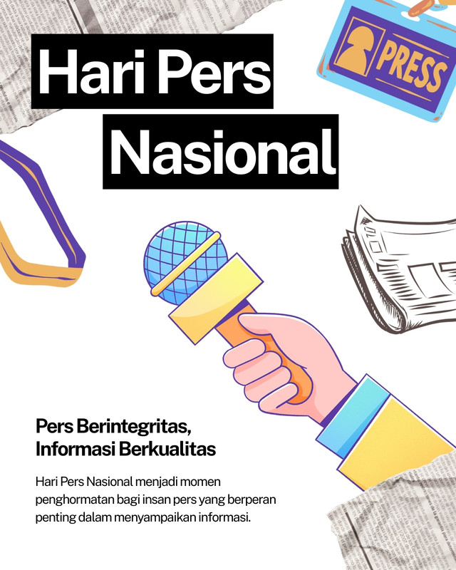 Stocks Pers Gratis desain contoh hari pers nasional - Canva
