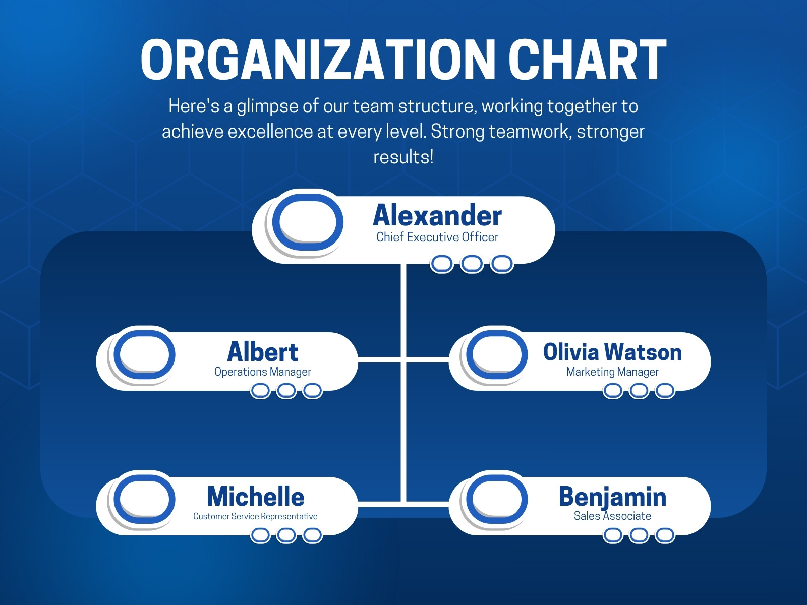Blue and White Modern Organization List Graph