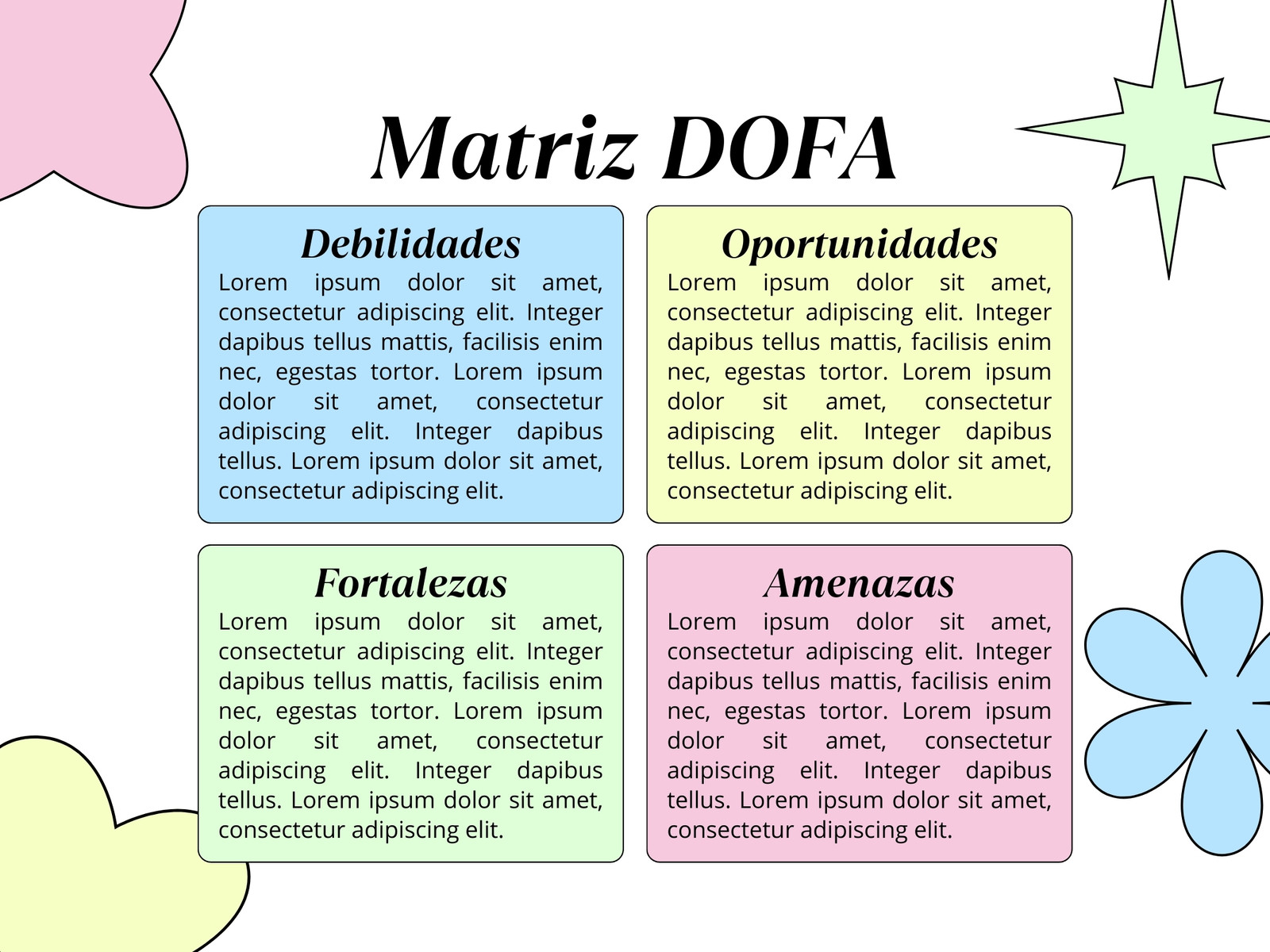 Gráfico matriz dofa creativo moderno rosa