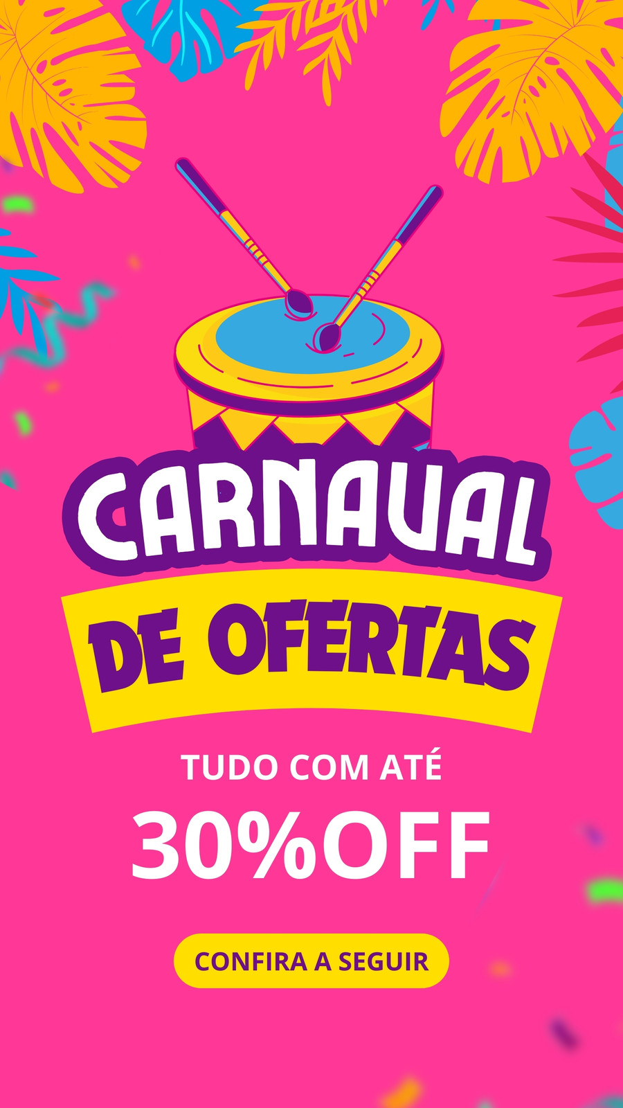 Carnaval ofertas de carnaval story colorido