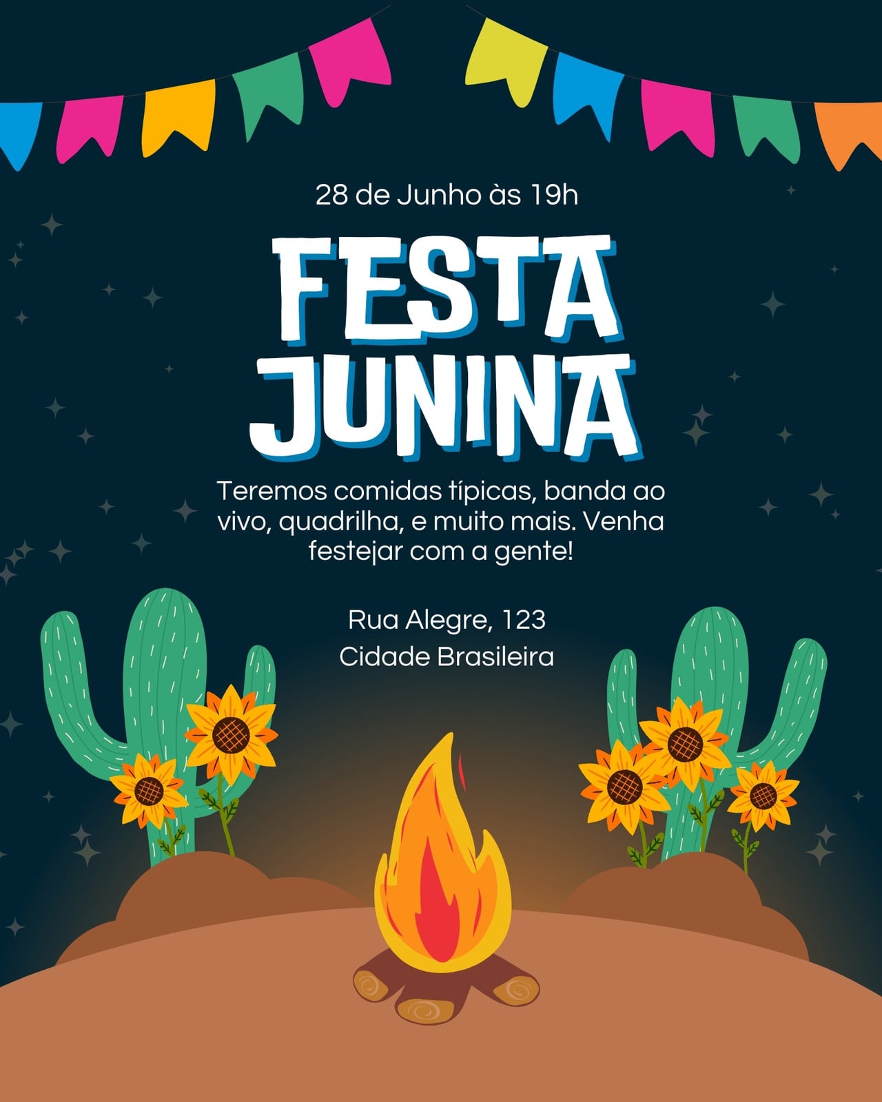post para instagram festa junina