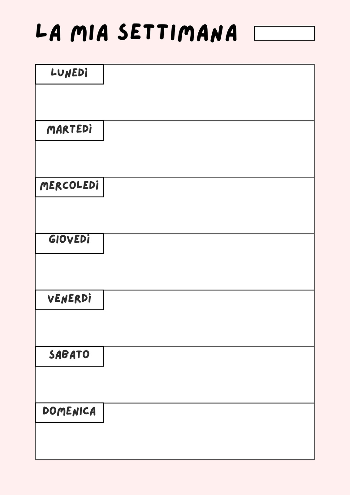Rosa giocoso bambini programma Planner Settimanale Foglio A4 Giallo Organizzatore