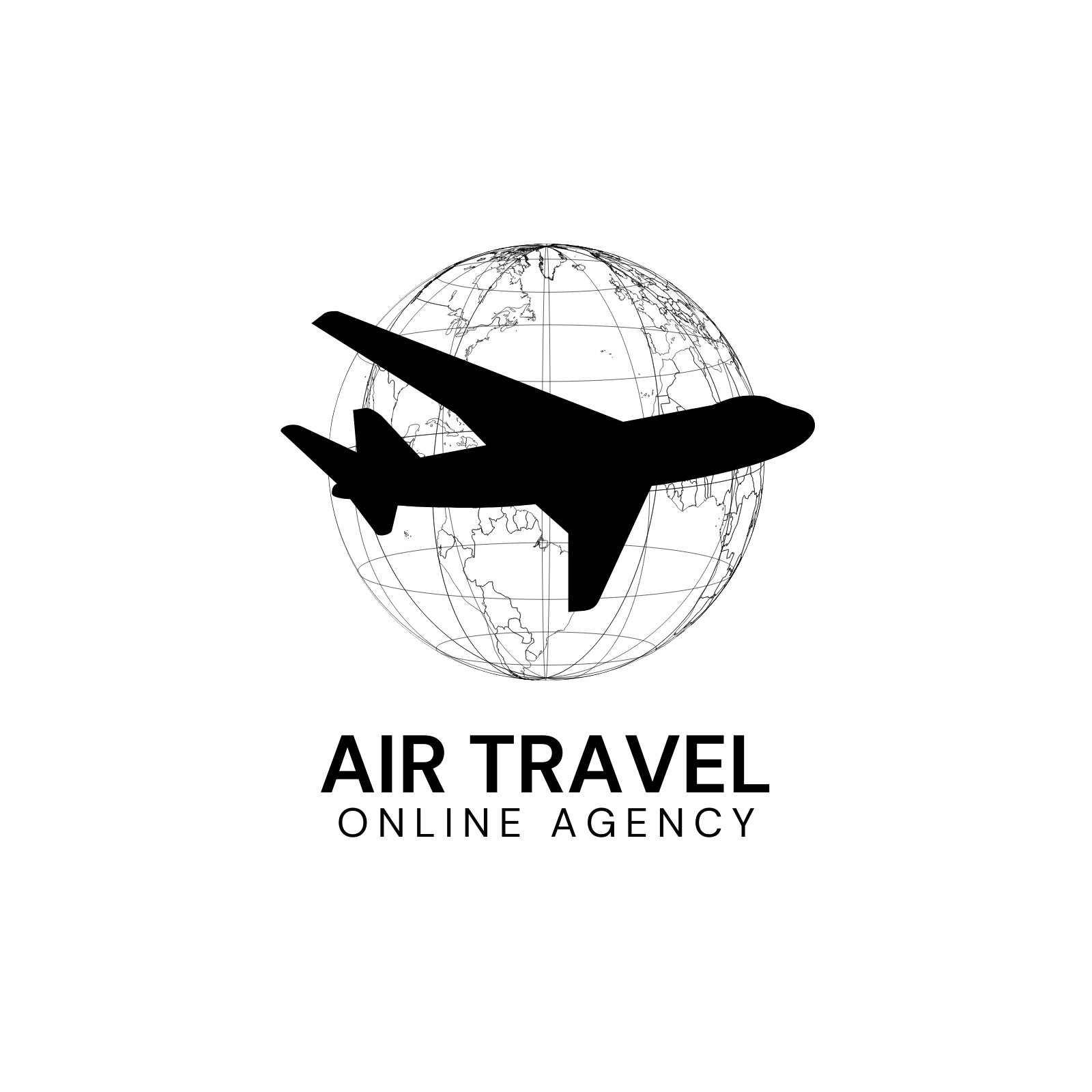 Black and White Sky Dark & Trendy Travel Logo