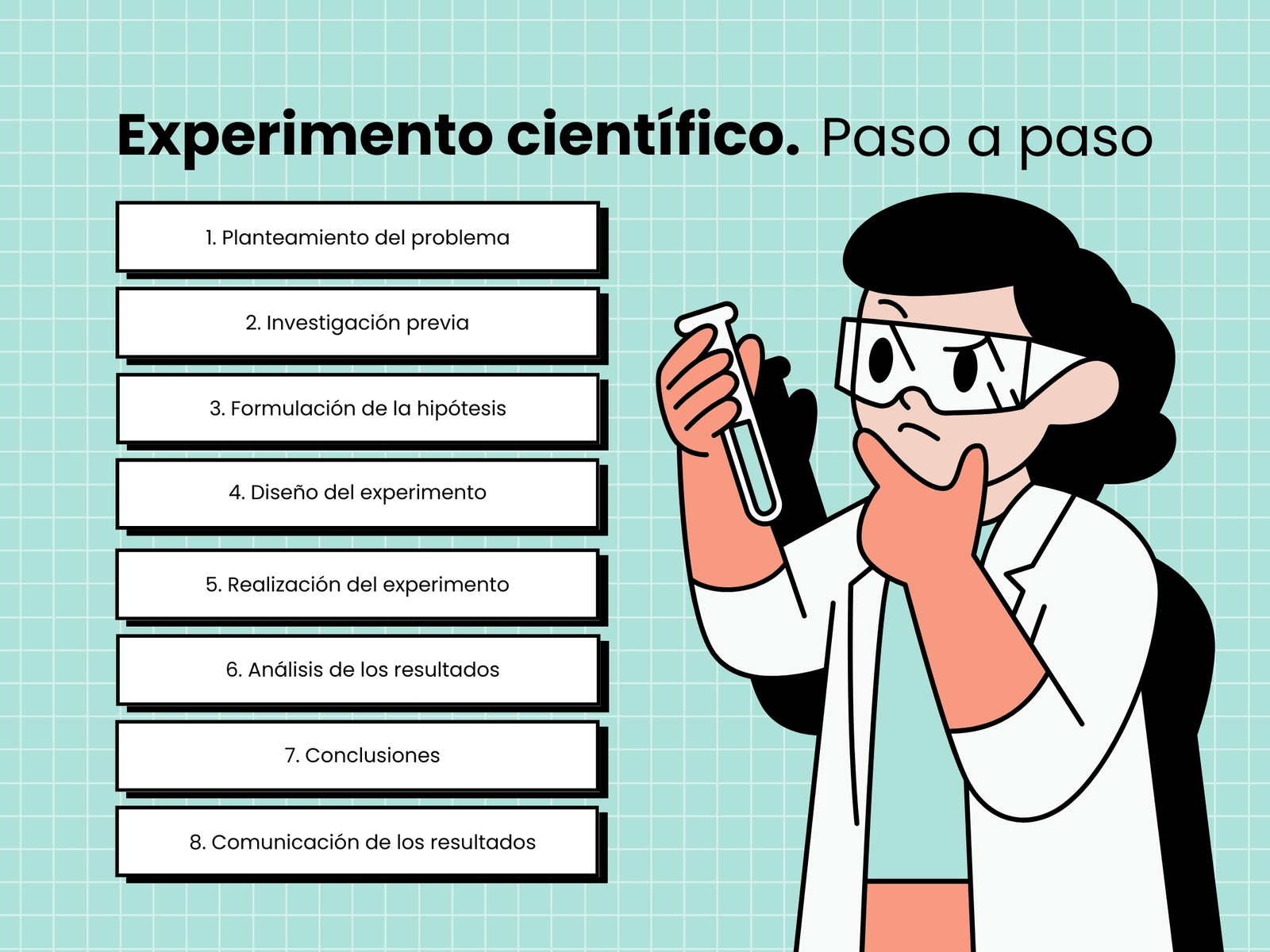 Gráfica de experimento científico ilustrativo celeste