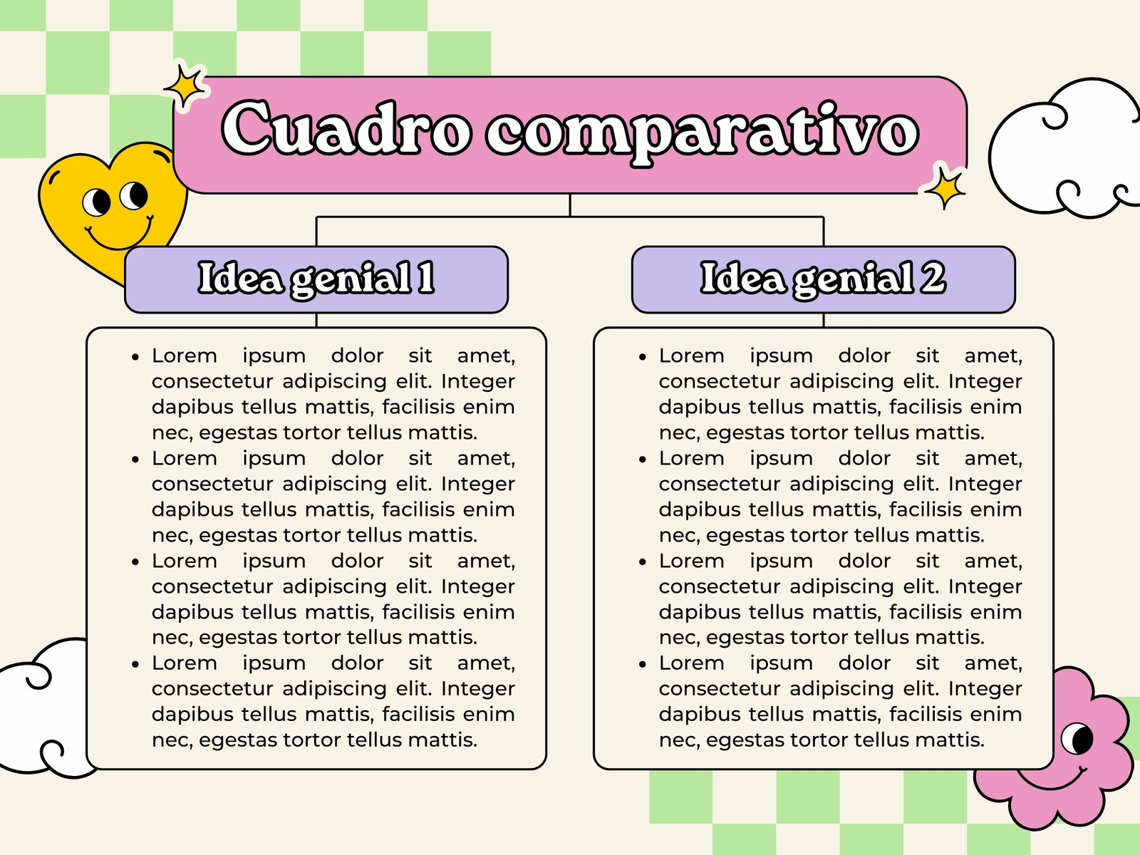 Gráfico mapa conceptual creativo moderno rosa