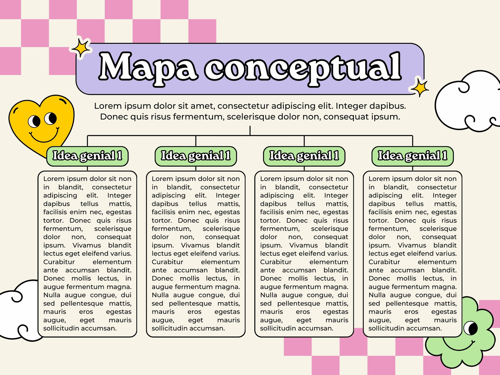 Gráfico mapa conceptual creativo moderno verde