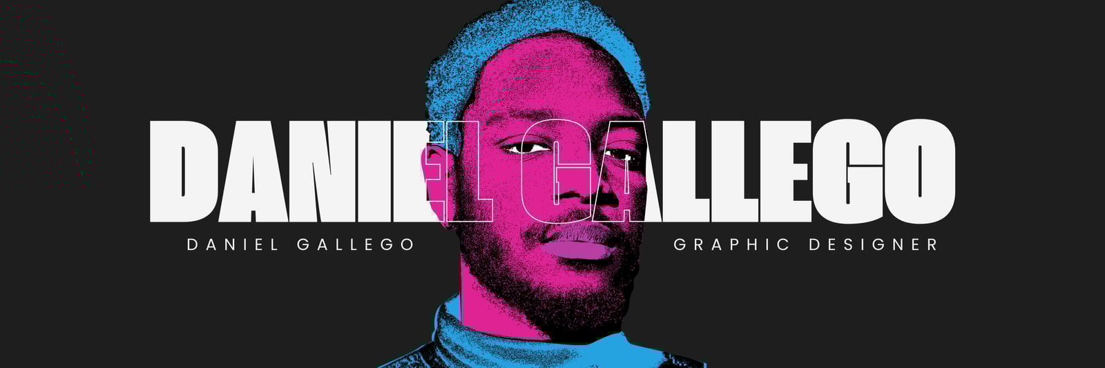 Pink Black Bold Profile Twitter Header