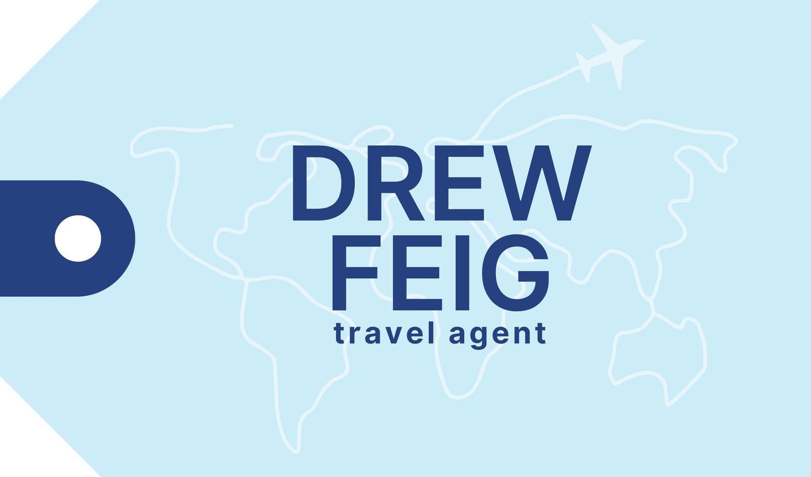 Blue Modern Creative Travel Agent Business Card