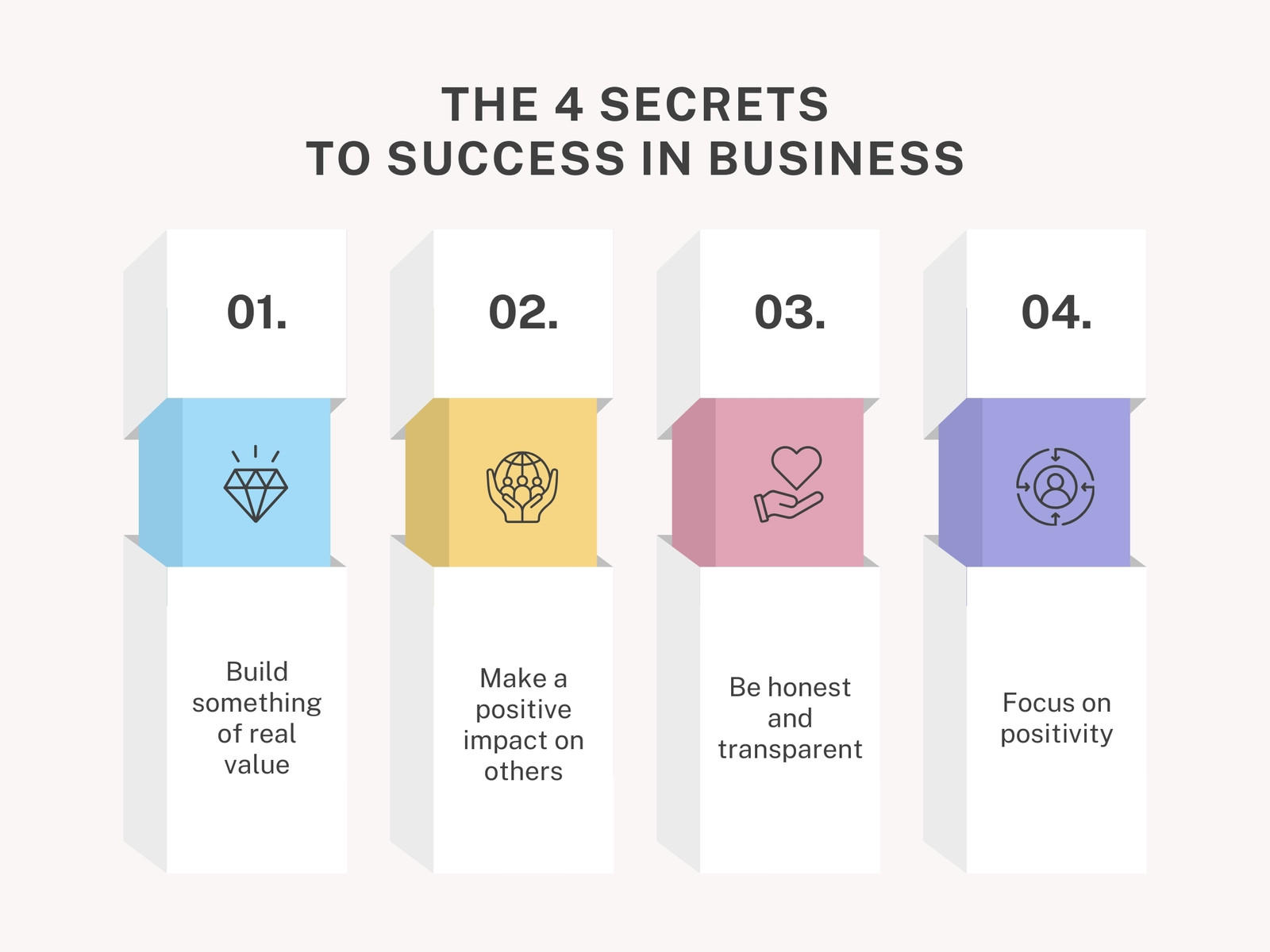 Soft Beige Modern Success in Business Tips Graph