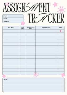 Free and customizable assignment templates